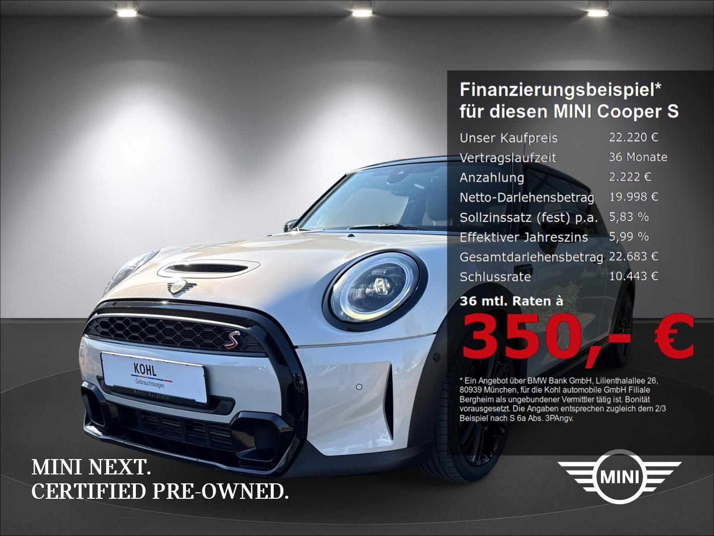 MINI Cooper S Classic Trim Panoramadach Harman Kardon