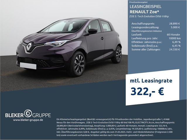 Renault ZOE E-Tech Evolution EV50 110hp