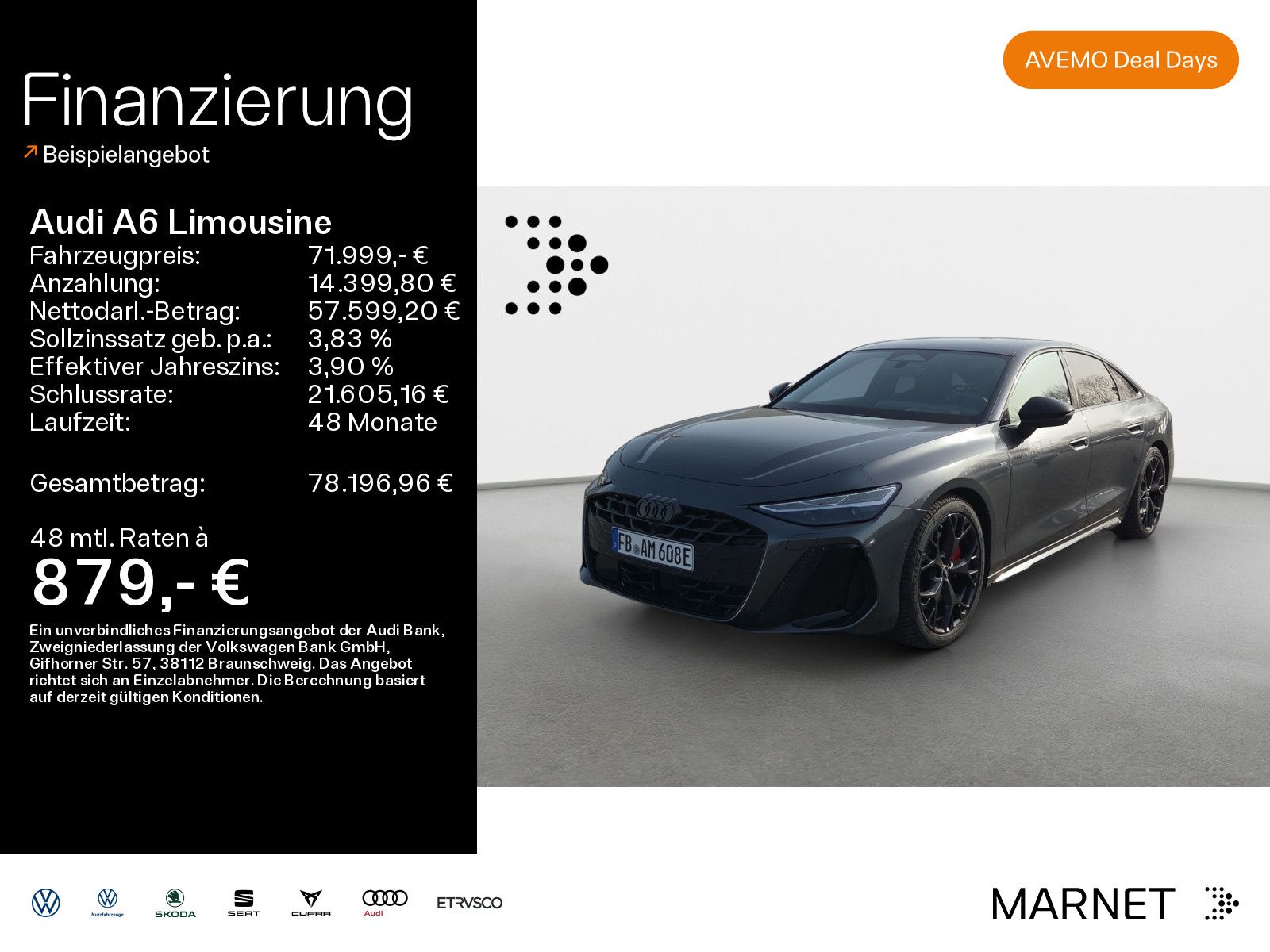 Audi A6 Limousine e-hybrid edition one quattro 270 kW