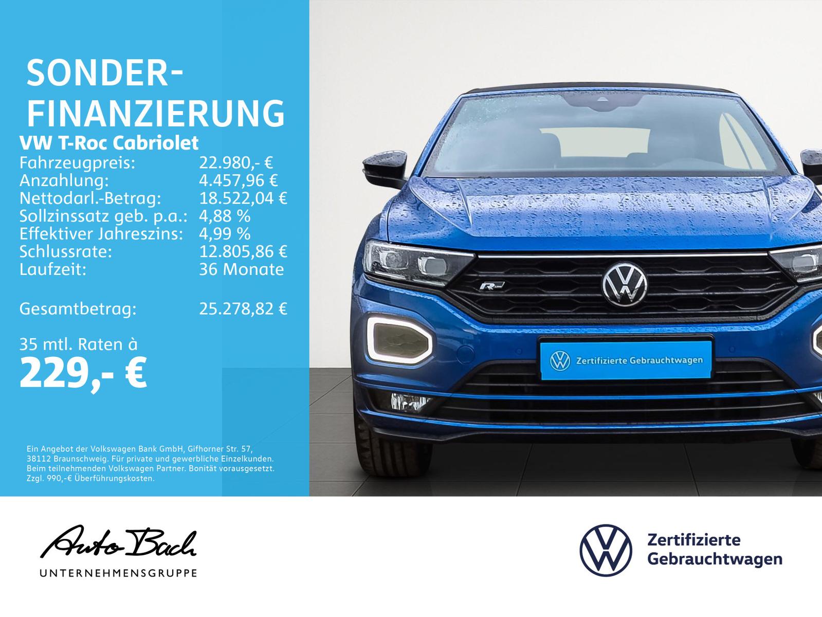 Volkswagen T-Roc Cabriolet R-Line 1.5TSI Navi LED ACC EPH A