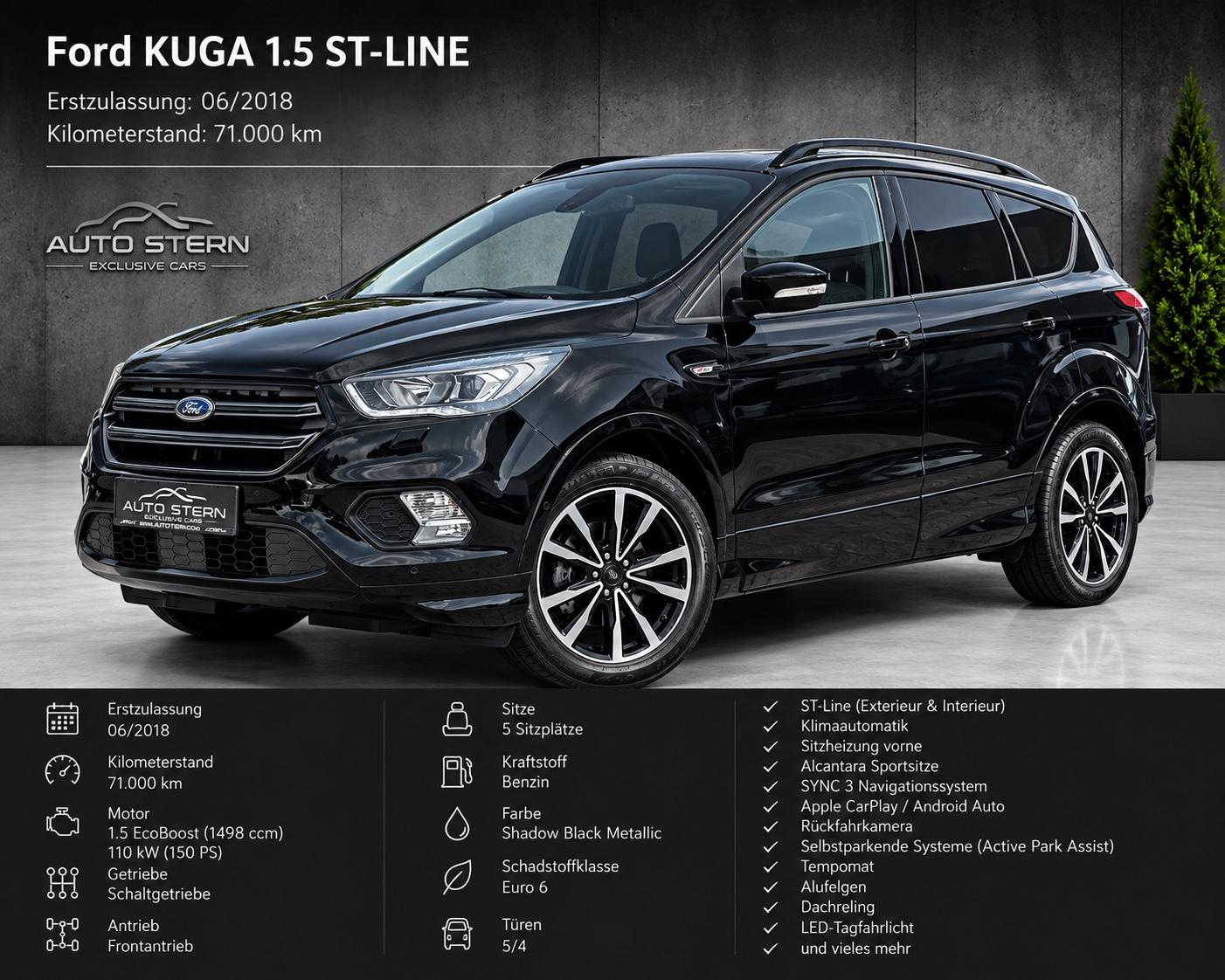 Ford Kuga 1.5 ST-Line CARPLAY SELBST-PARK SYNC-3