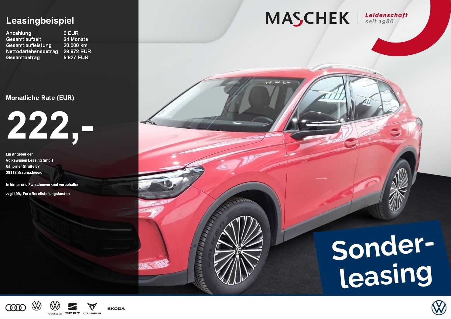 Volkswagen Tiguan Goal 1.5 eTSI Sonderleasing! AHK Navi AHK