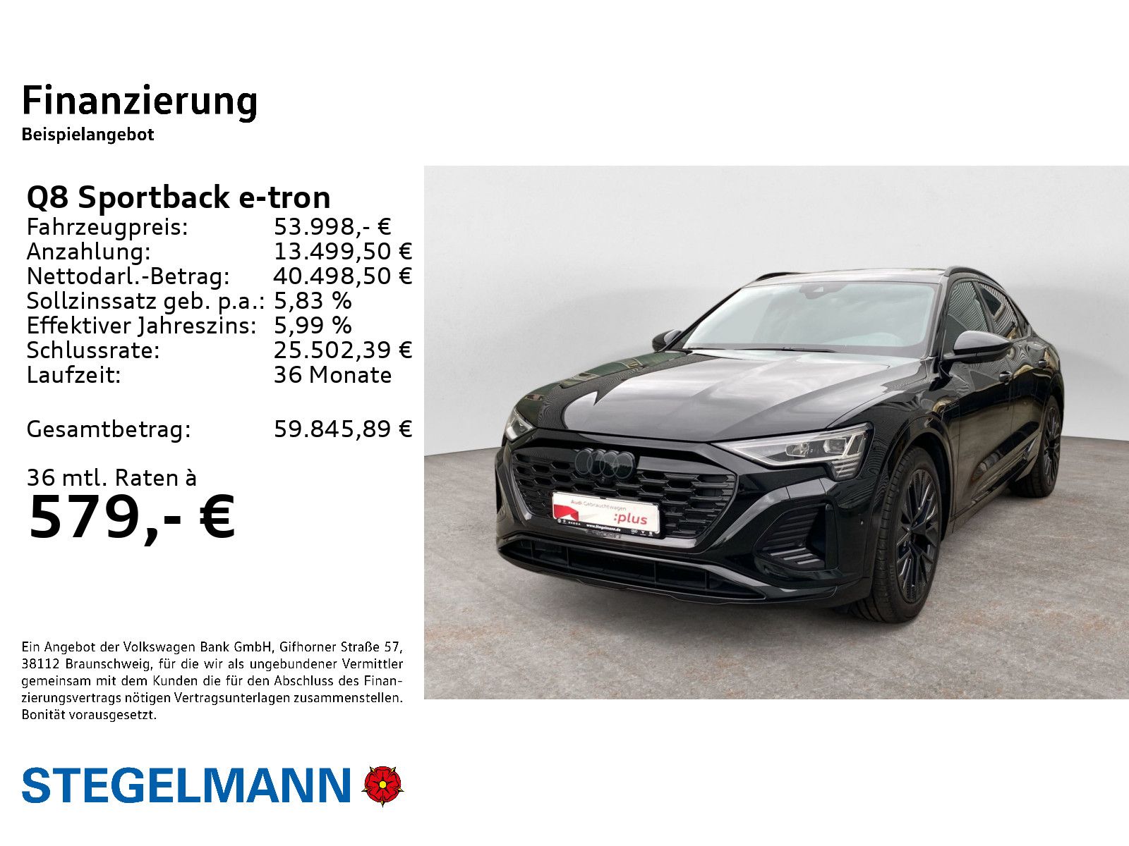Audi Q8 Sportback e-tron 55 qu. S-Line *AHK*Pano*Luft imagem 2