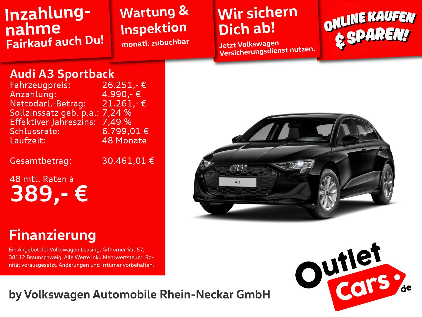 Audi A3 Sportback 30 TFSI Stronic LED Klima UVM