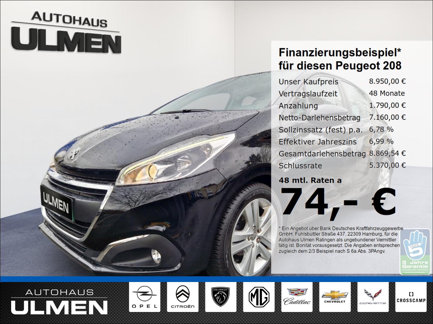 Peugeot 208 Active PT 82 SHZ Notbremsass. Temp Tel.-Vorb