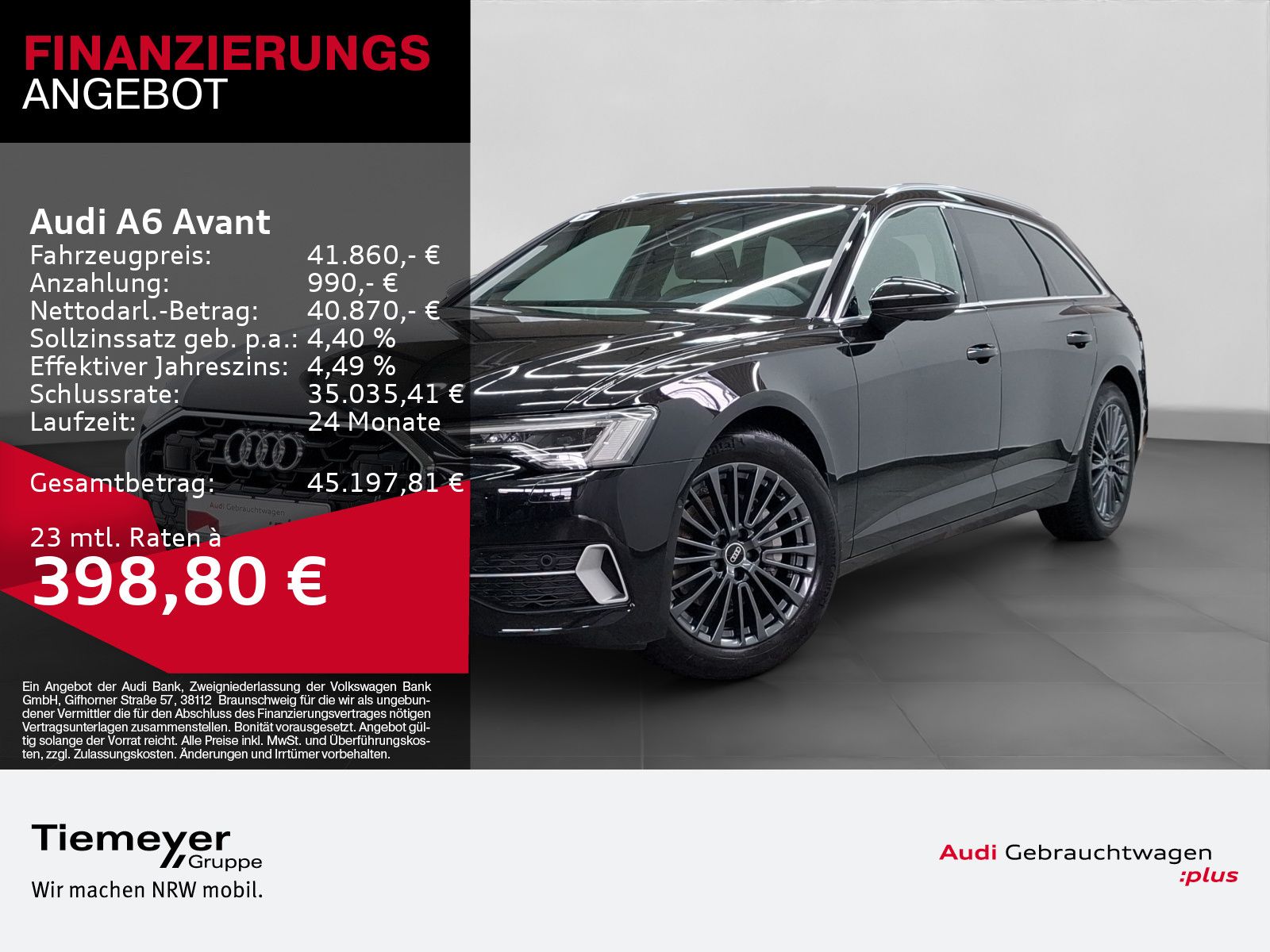 Audi A6 Avant 40 TDI Q ADVANCED LEDER MEMORY MATRIX K