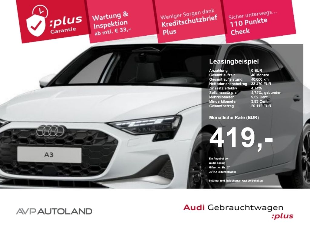 A3 Sportback TFSI e S tronic advanced AHK