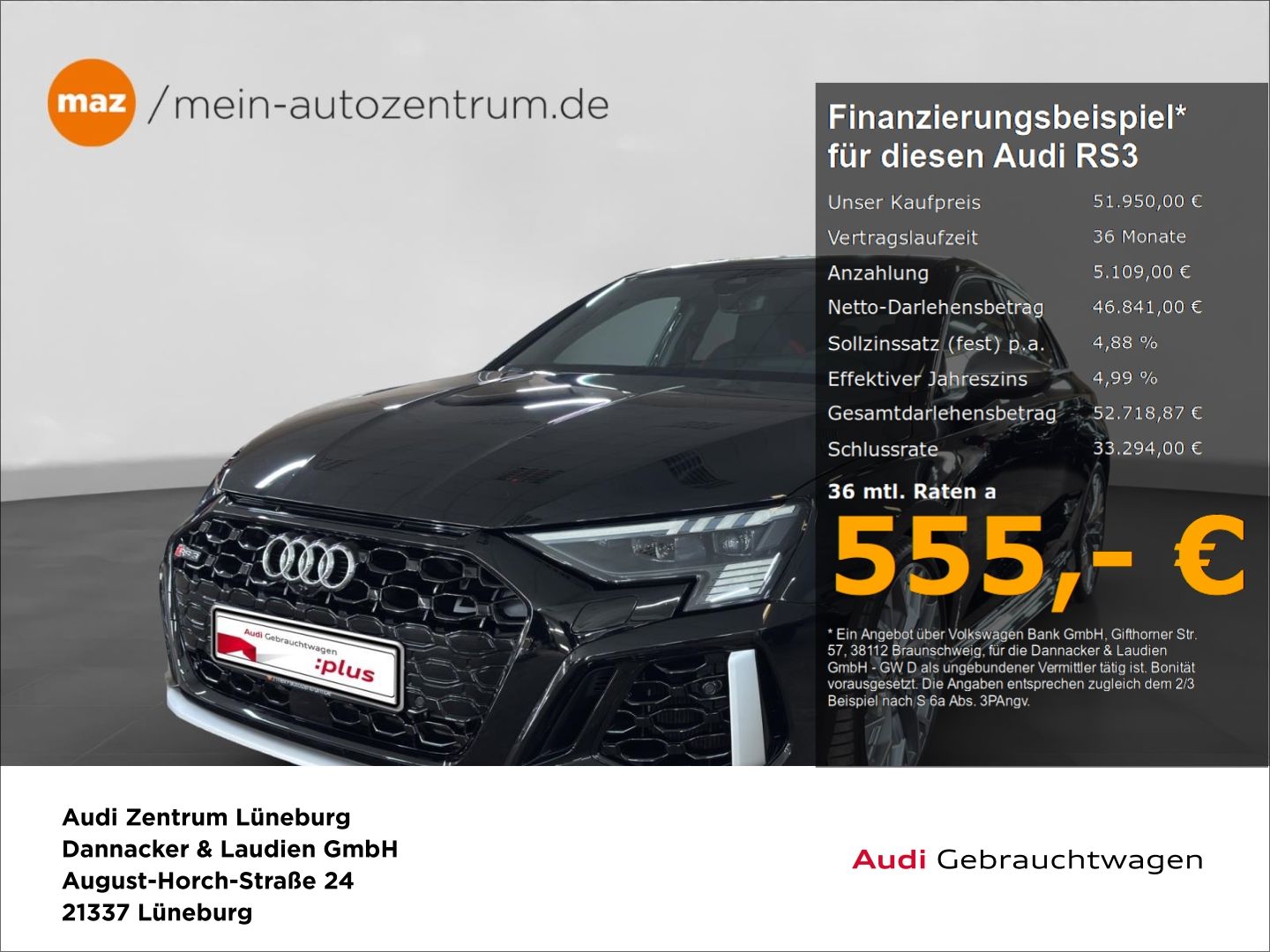 AUDI RS3 Sportback 2.5 TFSI quattro Alu MatrixLED ACC