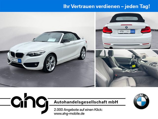BMW 218i Cabrio Sport Line Navi Klimaautomatik Sitzh