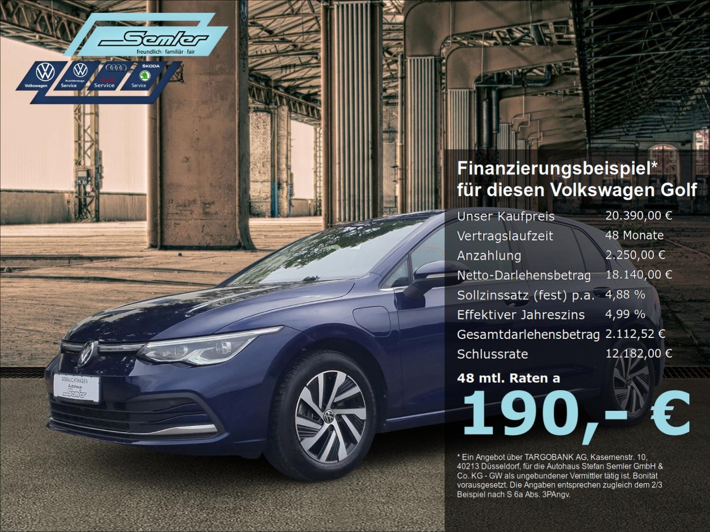 Volkswagen Golf VIII Style eHybrid 1.4 DSG MATRIX NAVI R-KA