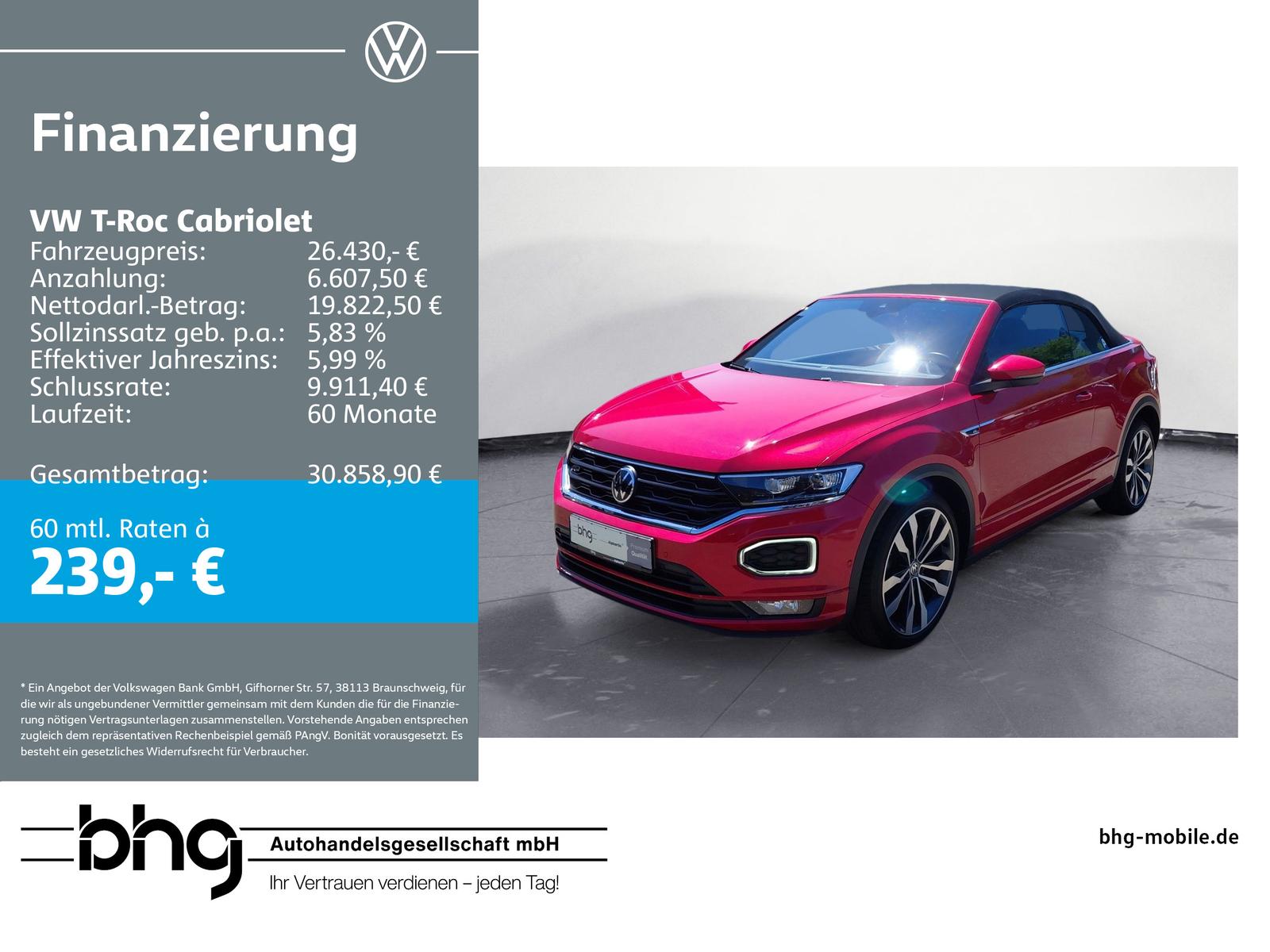Volkswagen T-Roc Cabriolet R-Line 1,5 TSI DSG