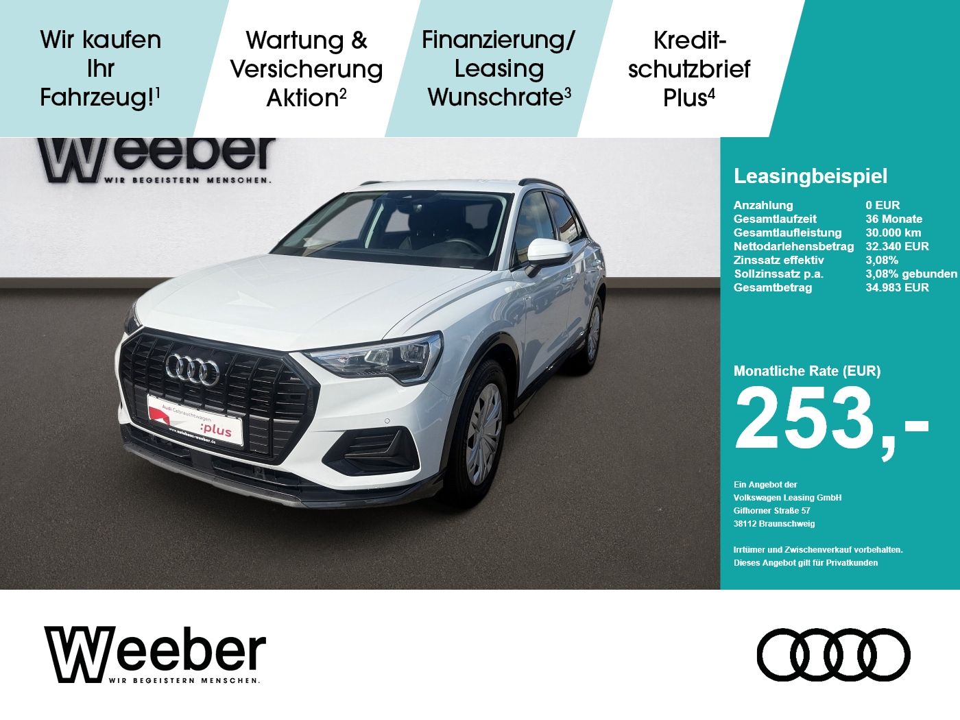 Audi Q3 *AHK*NAVI*LED*GRA*5J GAR*KESSY*SHZ* AHK LED