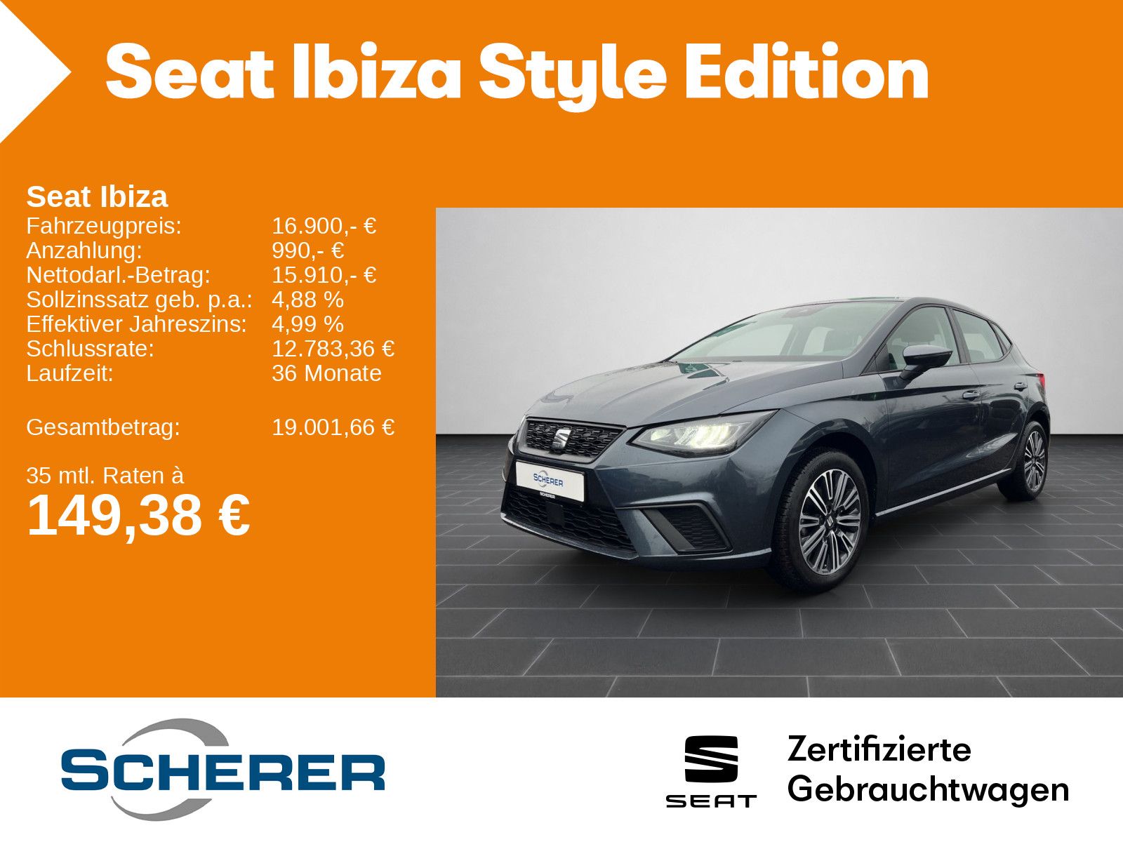 Seat Ibiza Style Edition 1.0 TSI CARPLAY VIRTUAL SHZ