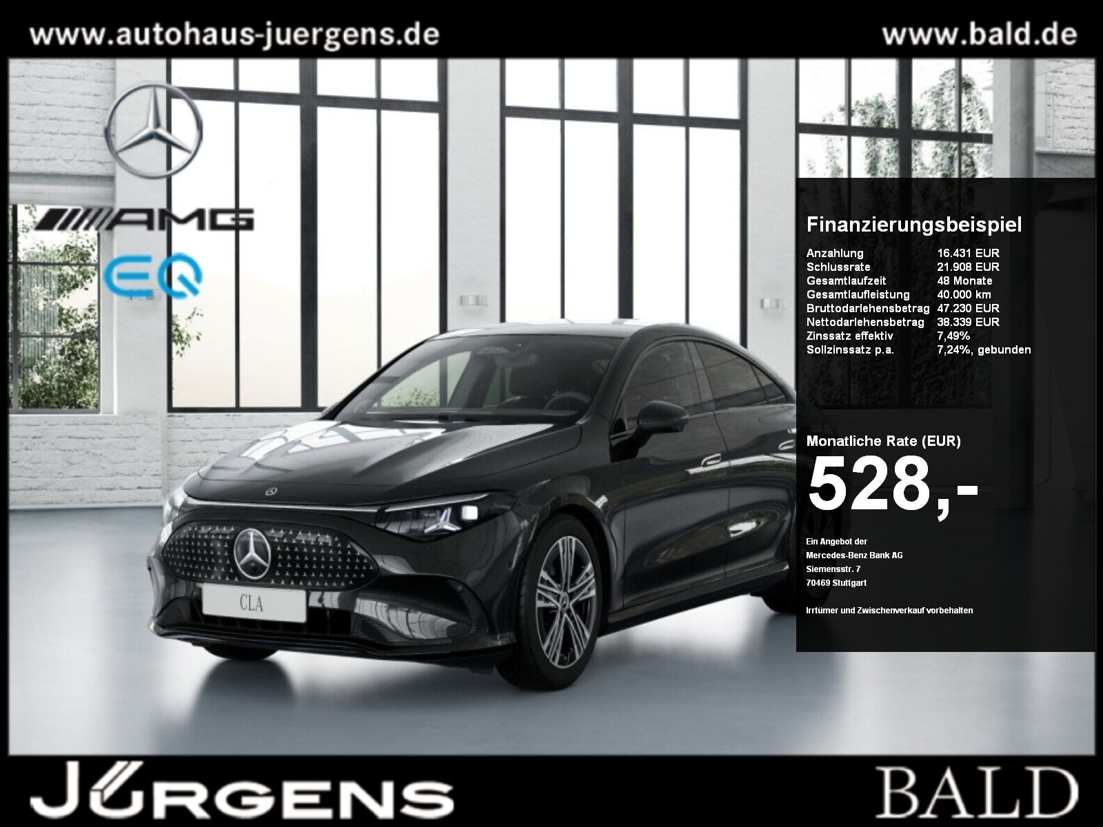 MERCEDES-BENZ CLA 250+ Pre Plus+Burm+Pano+MLB+AHK+Night+18Z
