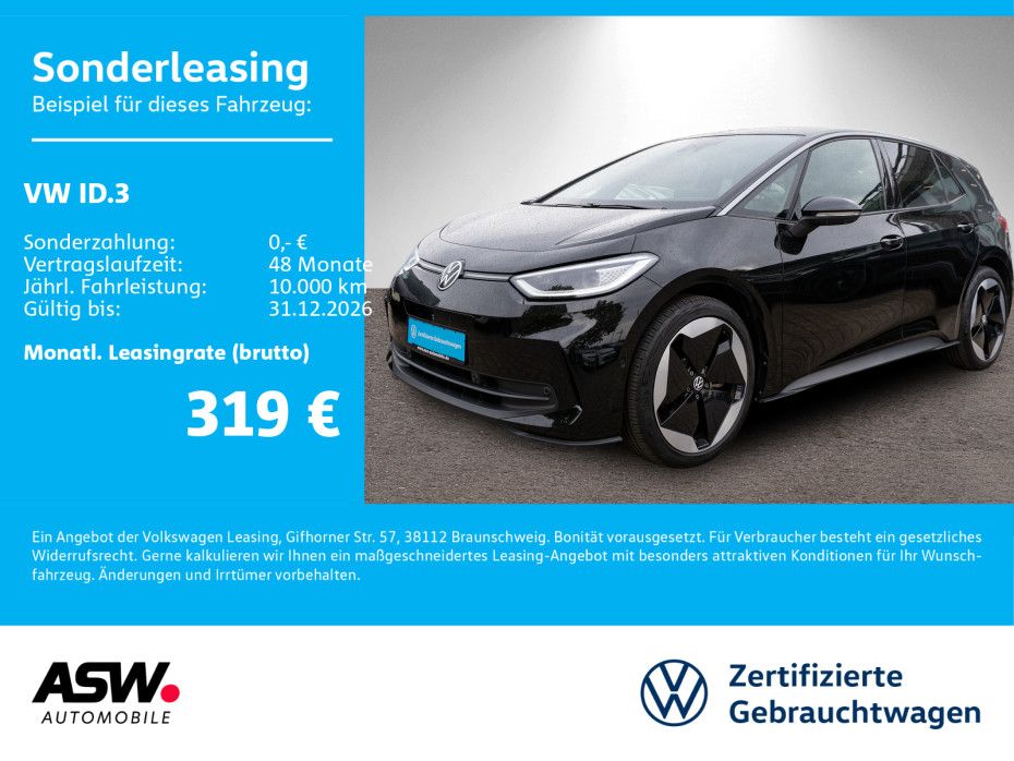 Volkswagen ID.3 Pro electric LED Navi PANO HUD RFK ACC SHZ
