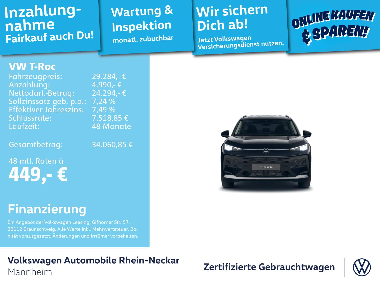 Volkswagen T-Roc 1.5 eTSI Life DSG Navi Kamera LED uvm.