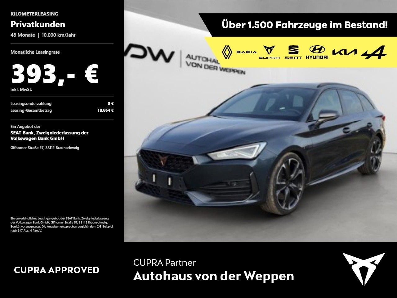 Cupra Leon Sportstourer VZ 4Drive Klima Navi