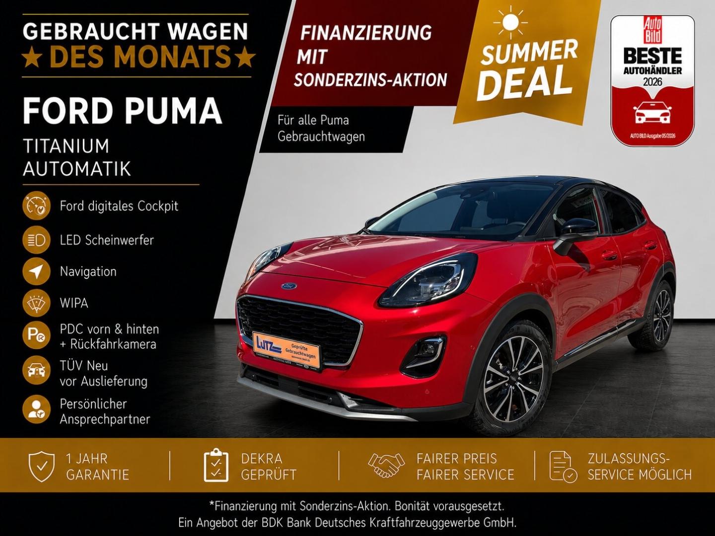 Ford Puma Titanium Automatik Klima Navi LED Tempomat 
