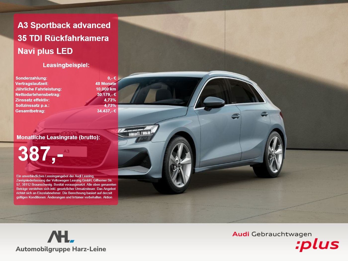 Audi A3 Sportback advanced 35 TDI Rückfahrkamera Navi
