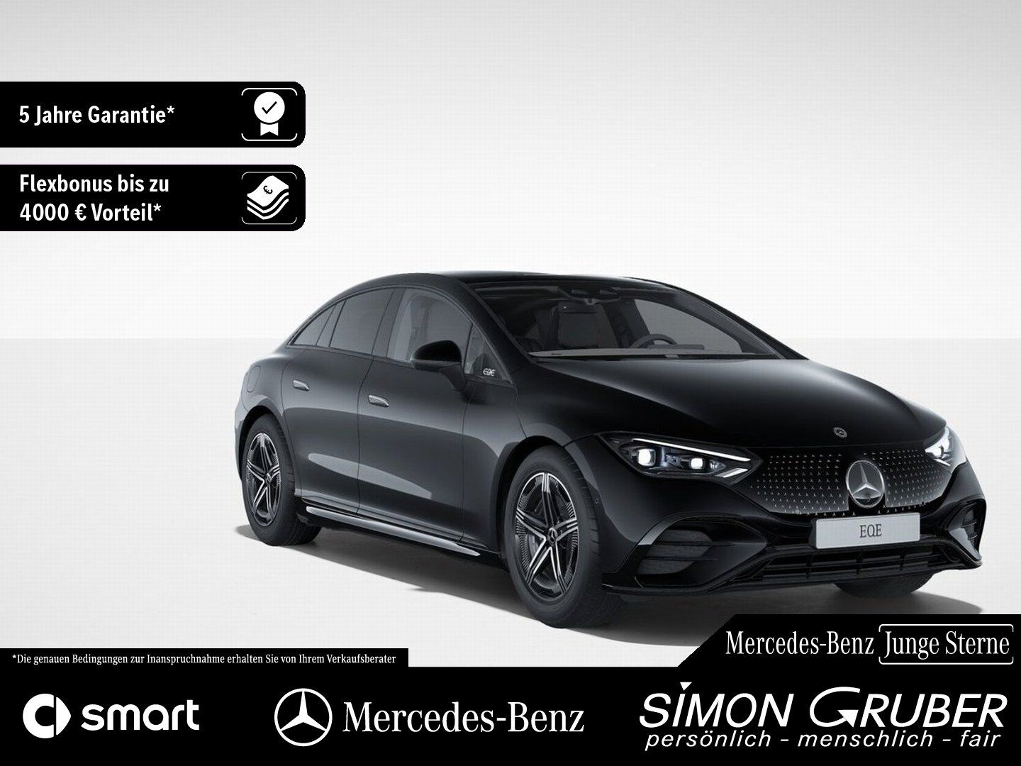 Fahrzeugabbildung Mercedes-Benz EQE 350 4M AMG Night Pano Airmatic HAL 0,25%