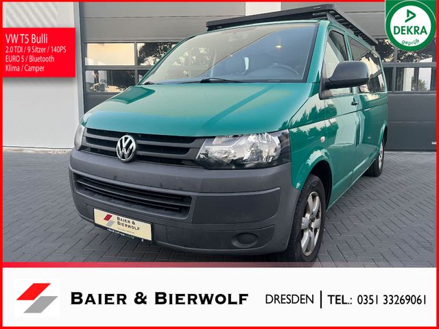 Volkswagen T5 Transporter Lang 9 Sitzer 140PS Klima AHK