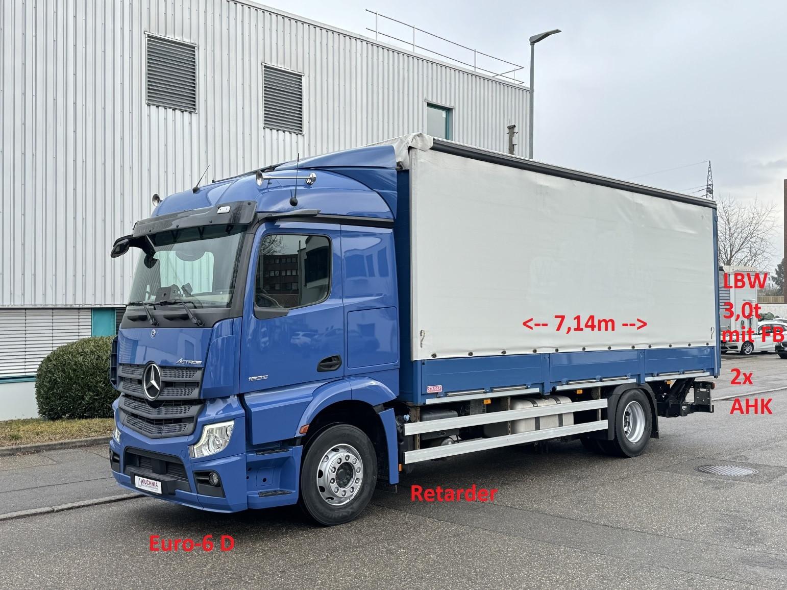 Mercedes-Benz ACTROS 1833LL Schiebeplane 7,1 LBW 3t+FB Retarde