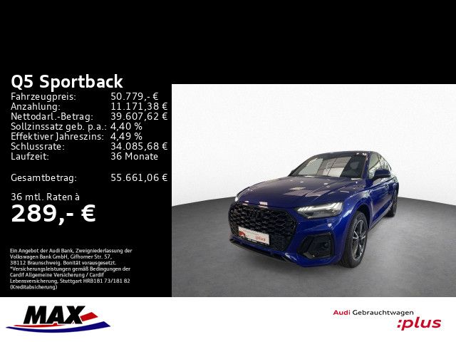 Q5 Sportback 50 TDI S LINE HUD+360°+MATRIX+KAM+A