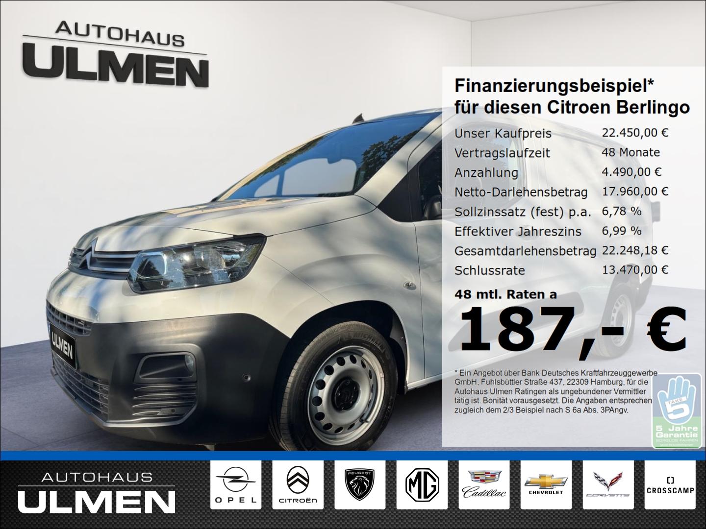 Citroën Berlingo L2 Kasten Club BlueHDi 130 FAP Fernlich