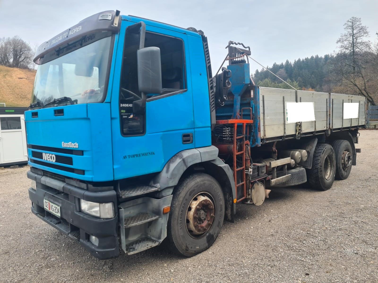 Iveco 240E42 260E42 KIPPER + CRANE ZF MANUAL 6X2