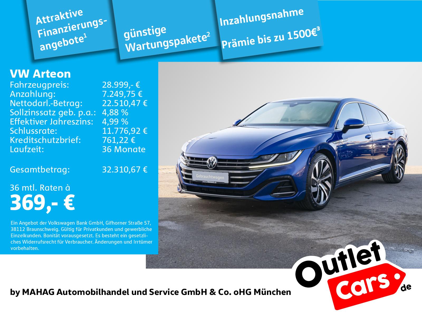 Volkswagen Arteon 2.0 TSI  R-Line LED Navi Leder Pano HuD P