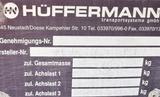 Hüffermann 3 Achs Absetzcontainer Anhänger - Hüffermann Abrollanhänger