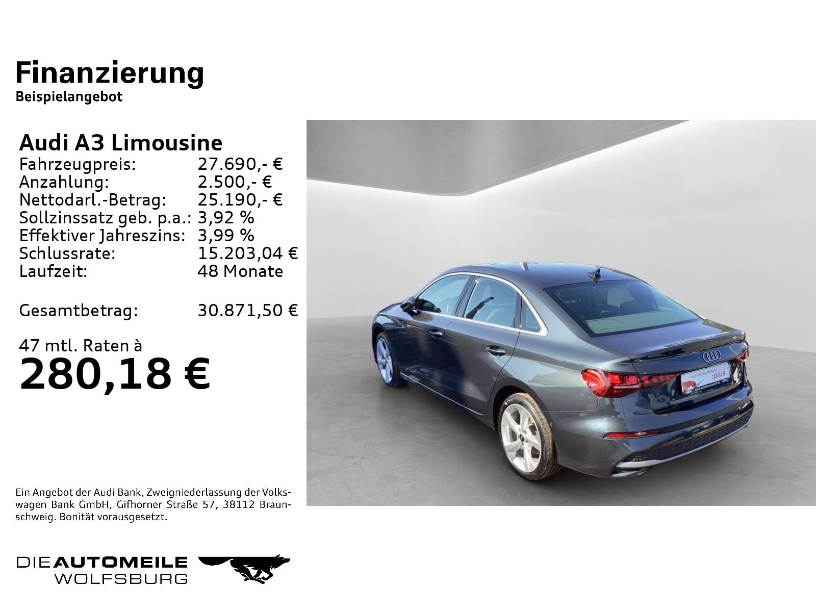 Audi A3 Limousine TDI S tronic advanced MMI*/Assisten