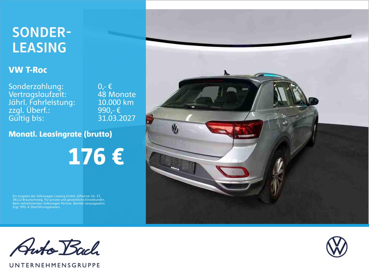 Volkswagen T-Roc 1.5 TSI DSG Style, Navi, LED, Rückfahrkame, миниатюра 2