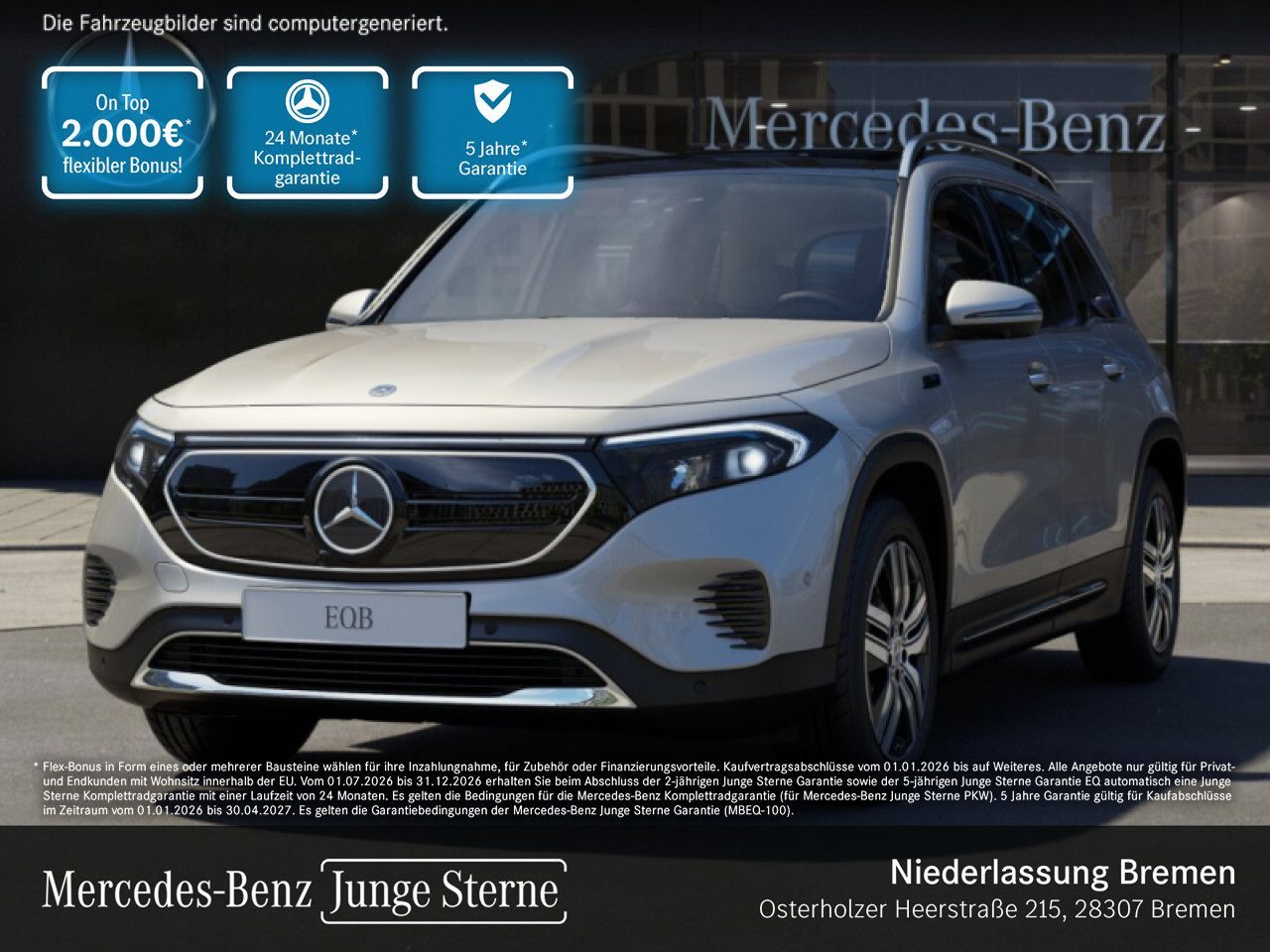 Mercedes-Benz EQB 300 4M Progressive Pano Fahrass Guard360 LED foto 1