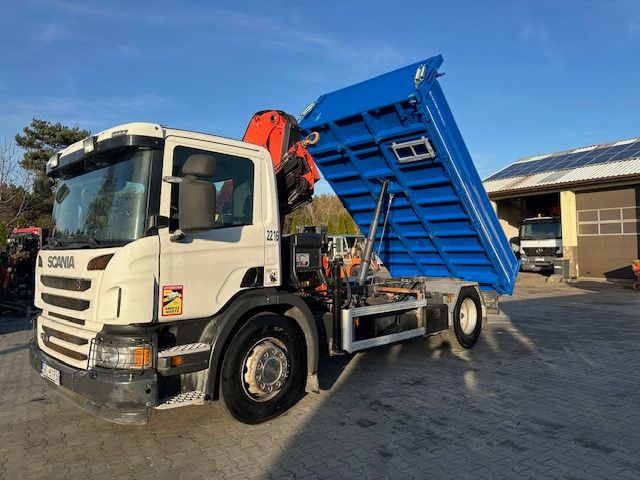 Scania P320 4x2 tipper ,  Crane Hiab Xs144-2