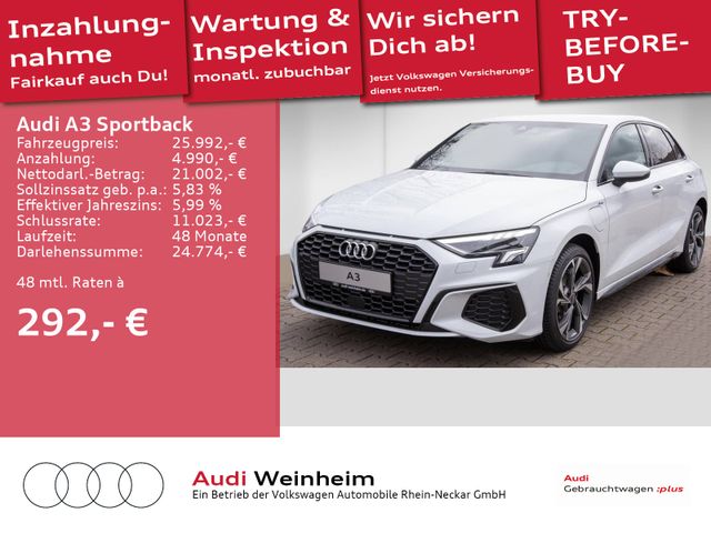 Audi A3 Sportback 40 TFSI e S line B&O Black-Paket Na