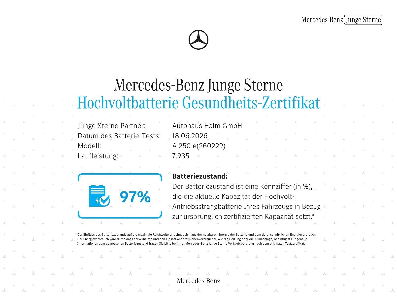 Mercedes-Benz A 250 e AMG Line Premium Burmester Fahrass-Paket