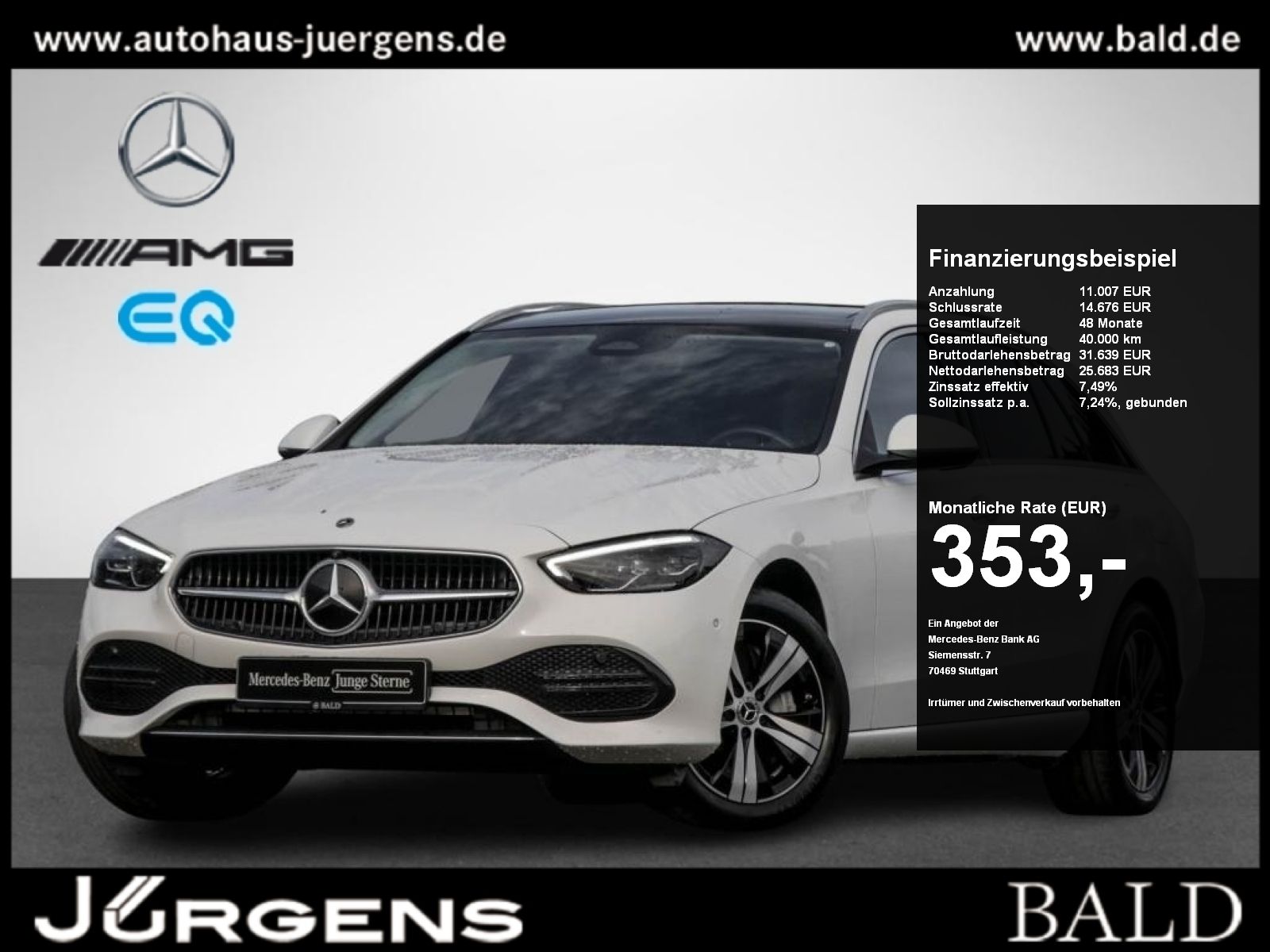MERCEDES-BENZ C 300 e T Avantgarde/Pano/AHK/Ambi/360/LED/Shz