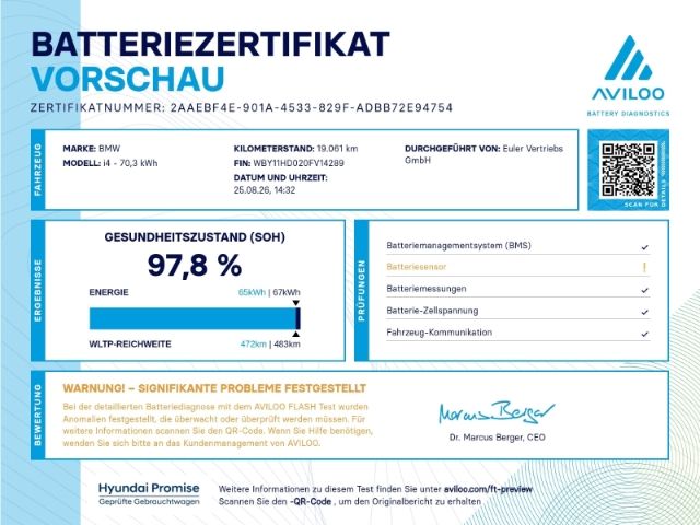 BMW i4 eDrive35 GC AHK HUD PA Alarm Komf-Zug. adLED foto 2