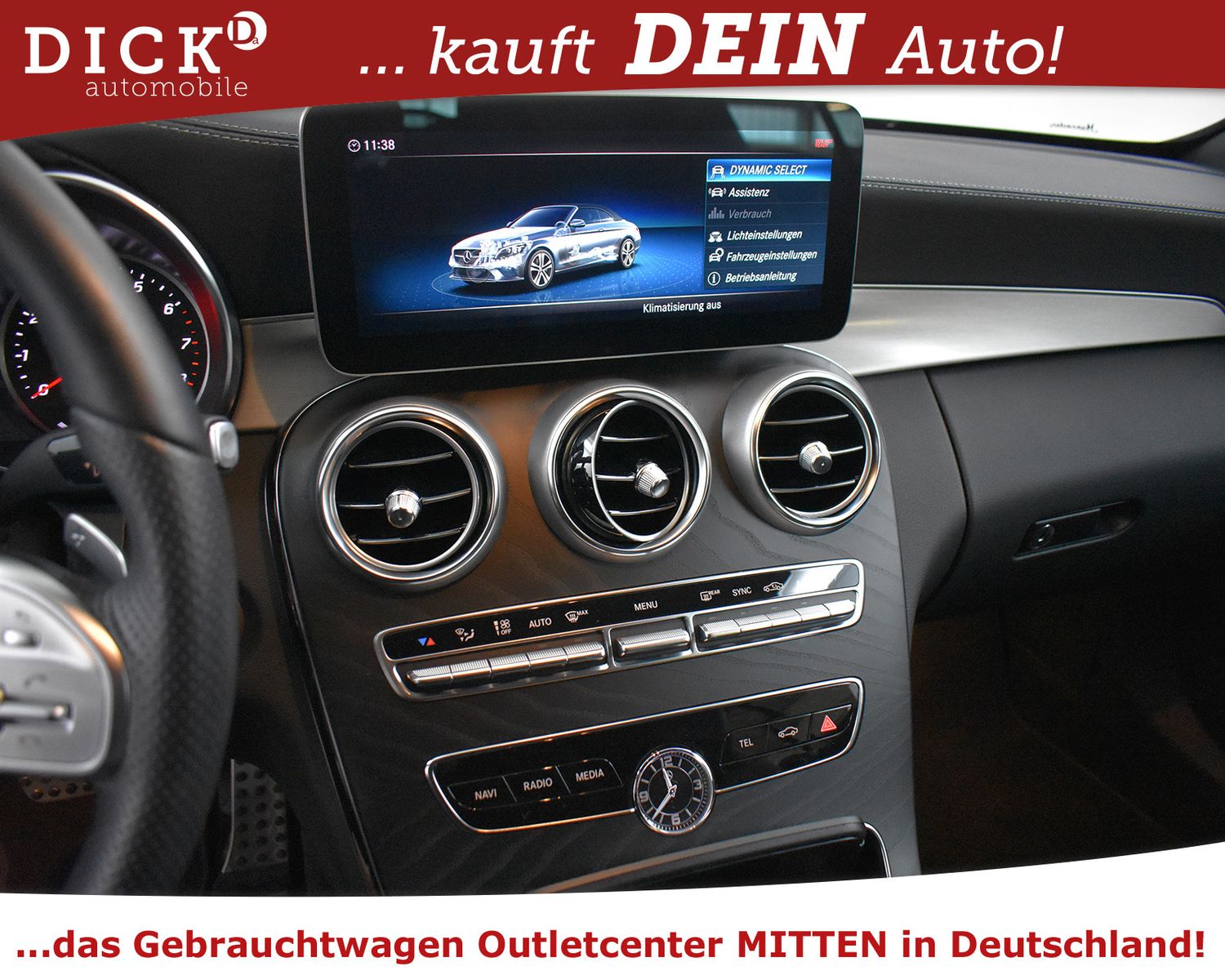 MERCEDES-BENZ C300 Cabrio 2X AMG LIne BURMES+LED+KAMER+AHK+19" - Image 14