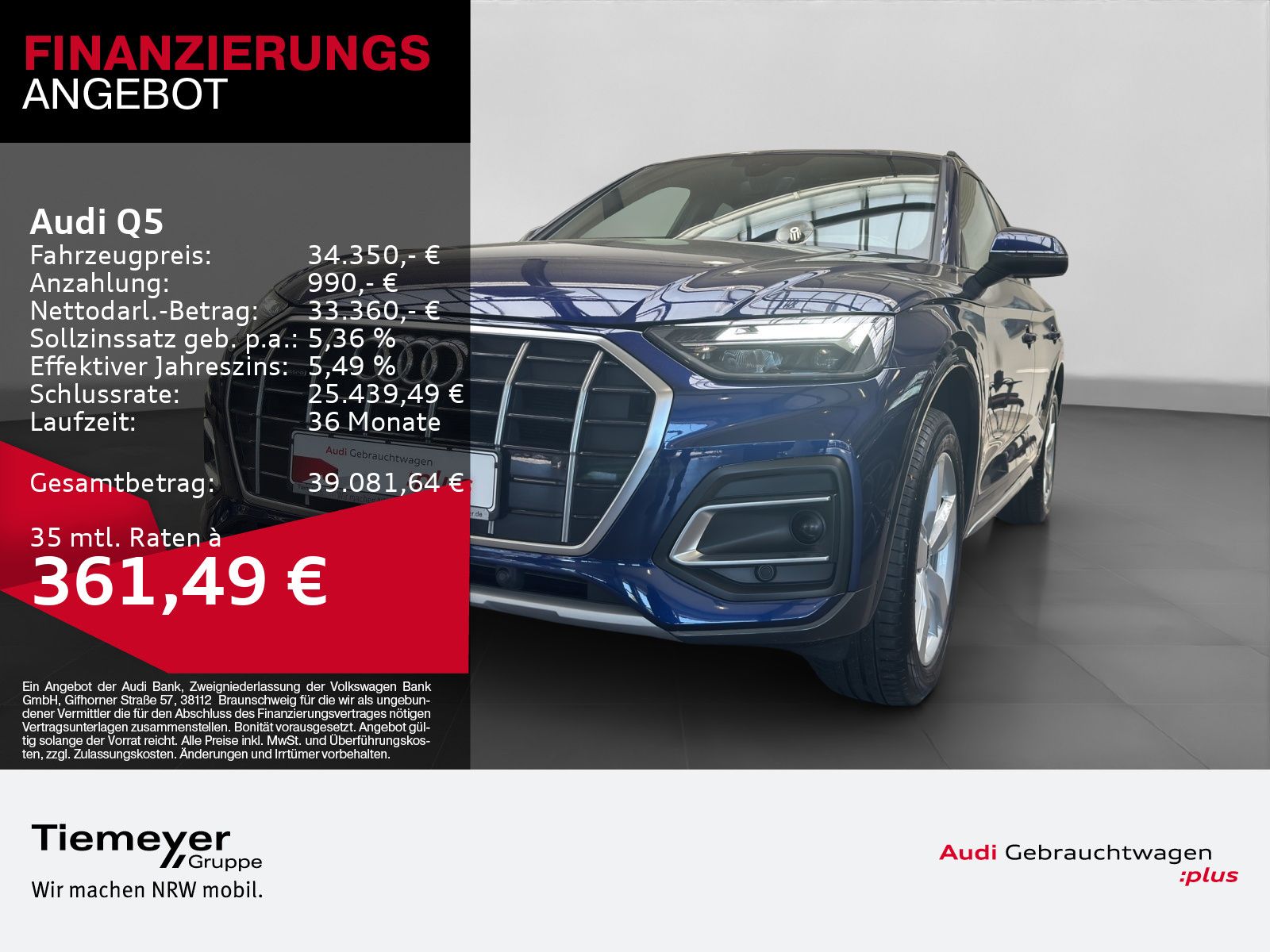Audi Q5 40 TDI Q S LINE RAUTE TOUR PANO PRIVACY