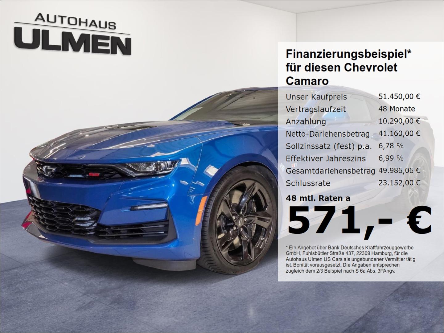 Chevrolet Camaro 6.2 V8 SS Klappenauspuff Bose HUD