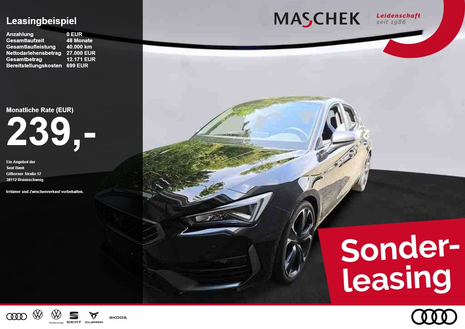 Cupra Leon VZ 2.0 TSI Sonderleasing! Navi Kamera Sport