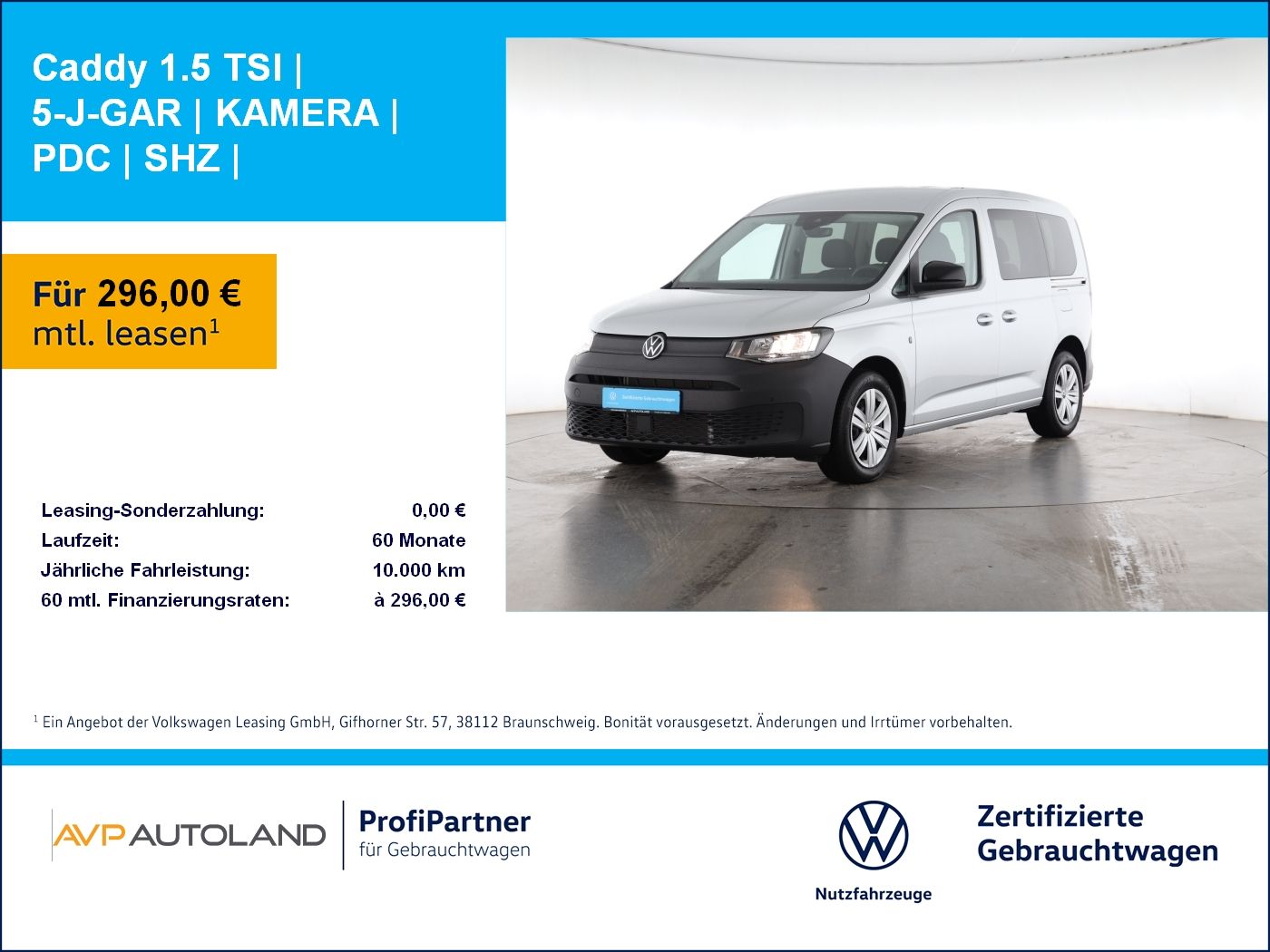 Volkswagen Caddy 1.5 TSI | 5-J-GAR | KAMERA | PDC | SHZ |
