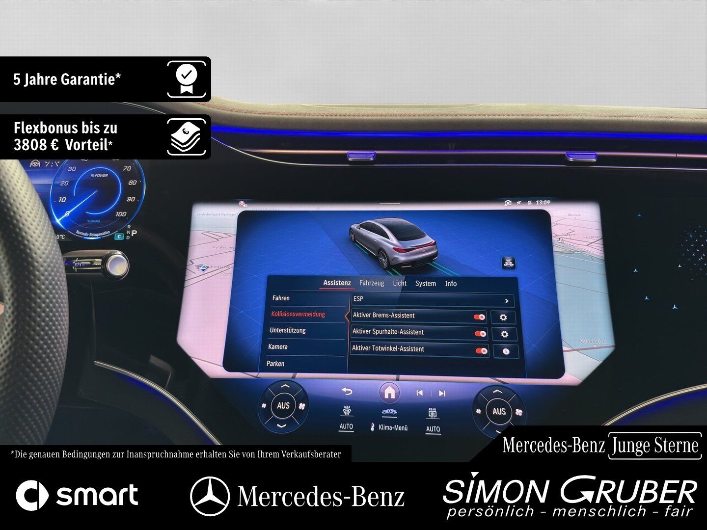 Fahrzeugabbildung Mercedes-Benz EQE 500 4M AMG Hyper Airmatic HUD Burm Mod 2025