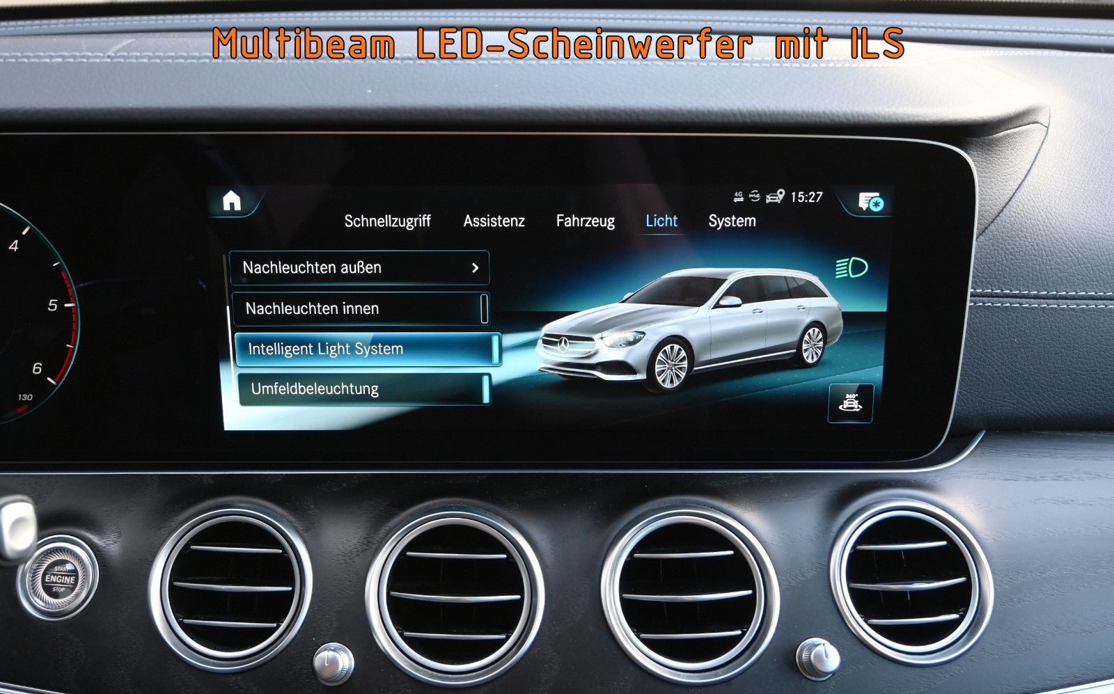 Fahrzeugabbildung Mercedes-Benz E 400 d 4M. T °ACC°AHK°AIRMATIC°MEMO°STHZG°360°