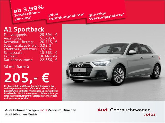 Audi A1 Sportback 30 TFSI S tronic advanced Virtual/N