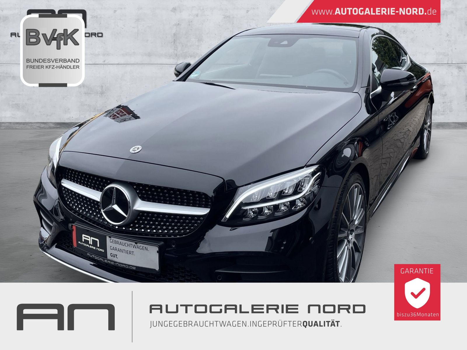 Mercedes-Benz C 200 Coupe AMG Line Distronic Pano Leder Burmes