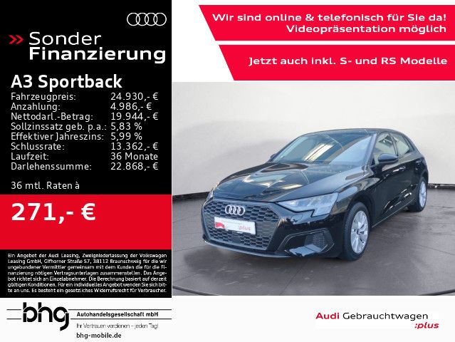 Audi A3 Sportback 40 TFSIe LED/MMI/interface/Assist/u