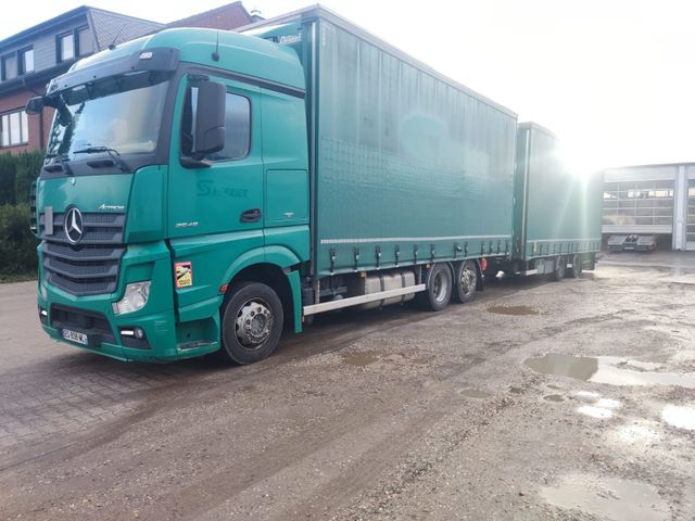 Mercedes-Benz Actros 2545 + Schiebeplanenanhänger /6x2/Euro 6